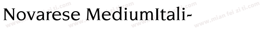 Novarese MediumItali字体转换